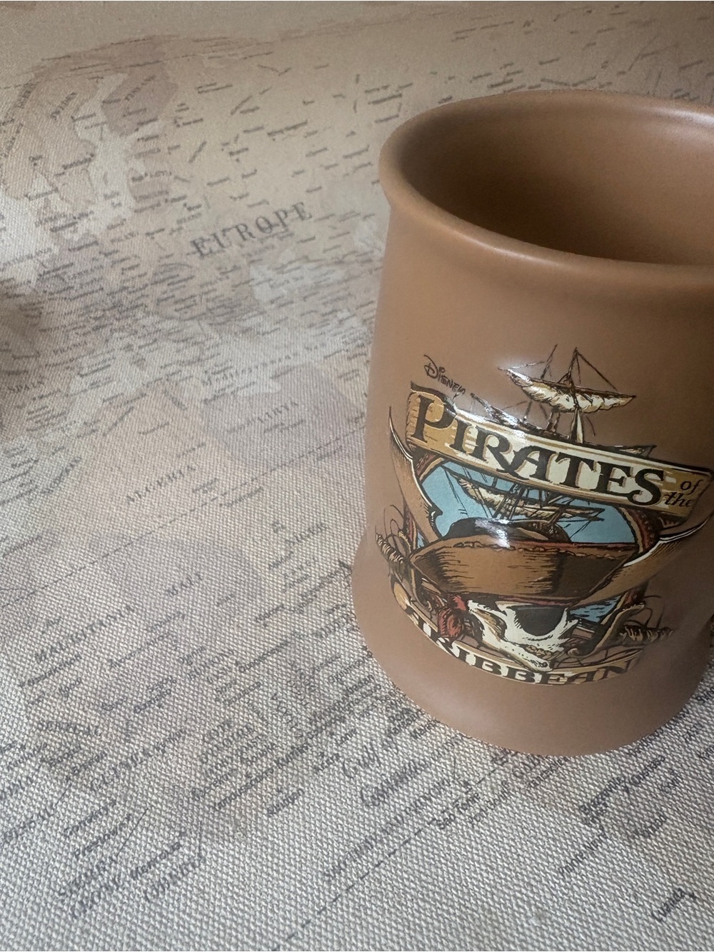Pirates of the Caribbean 3D Coffee Mug Disney Parks Ceramic Brown Oversized - Picture 4 of 9